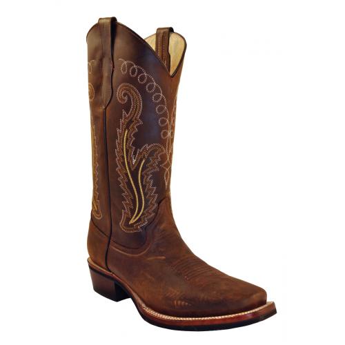 Ferrini 11271-09 Chocolate Genuine Crazy Horse Exotic Boots